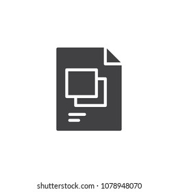 Copy file vector icon. filled flat sign for mobile concept and web design. Paper document simple solid icon. Symbol, logo illustration. Pixel perfect vector graphics