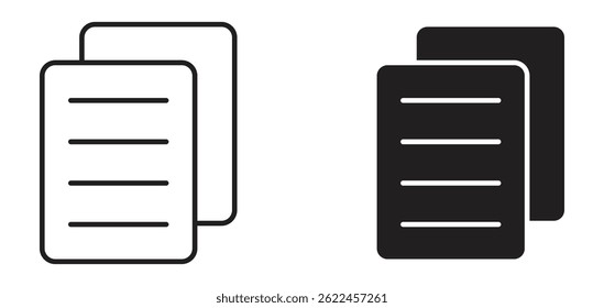Copy Files Icon, copy paste text icon for websites, apps ,UI or UX. vector illustration eps file., Copy icon. duplicate icon. copy paste vector.	