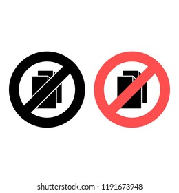 Copy files ban, prohibition icon. Simple glyph vector of web set for UI and UX, website or mobile application