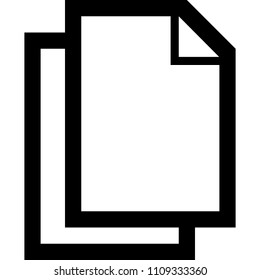 Copy files icon. Two sheets of paper. Suitable for all devices, SEO, SMM, UX. Pixel precise design. Perfect for use in presentations, analytical reports, branding and many other. Use it on any surface