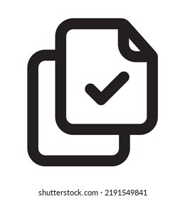 Copy Files Success Outline Icon