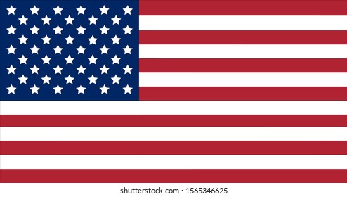 Copy flag of the United States of America original proportion, color