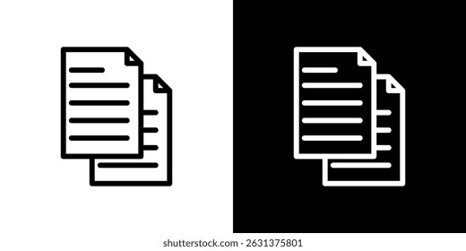 Copy icon in black vector format
