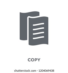 Copy icon. Copy design concept from  collection. Simple element vector illustration on white background.
