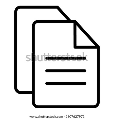 Copy icon for document duplication and data cloning. Perfect for file management and backup process.