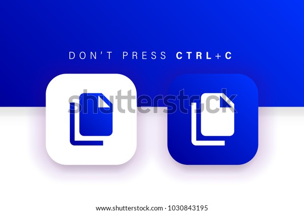 Copy Icon Duplicate Icon Documents Icon Stock Vector Royalty Free 1030843195