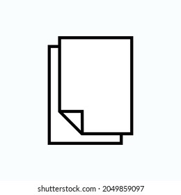 Copy Icon. Duplicate or Imitation, Symbol Add Document  - Vector. 