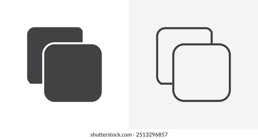 Copy icon flat and simple set design