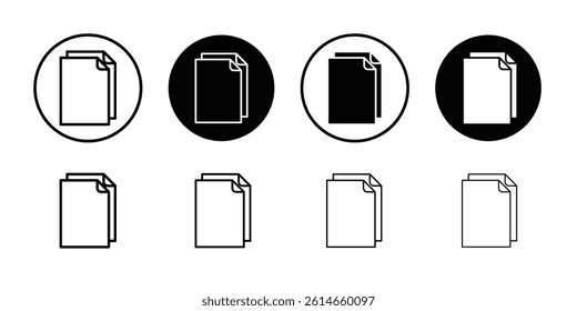 Copy icon flat and simple set design