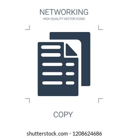 copy icon. high quality filled copy icon on white background. from networking collection flat trendy vector copy symbol. use for web and mobile