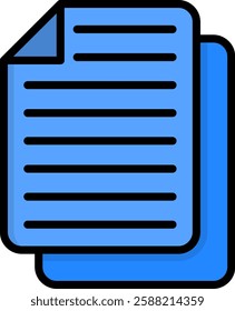 Copy Icon Lineal Color Vector Illustration