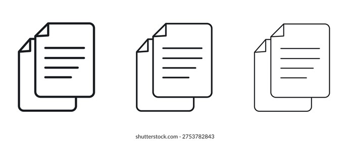 Copy icon in modern thin line style. Symbol Sign Graphic
