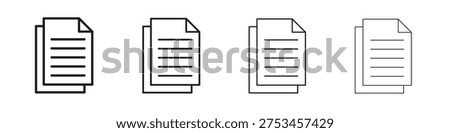 Copy icon outline vector. outline icons collection.