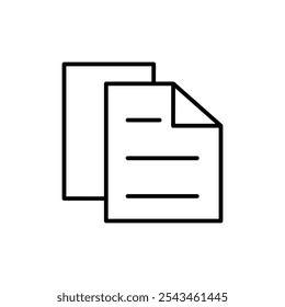 Icono de copia Vector de esquema para la interfaz de usuario del Web