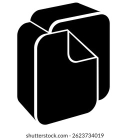 Copy icon represented by Simple Copy icon Black Filled style.