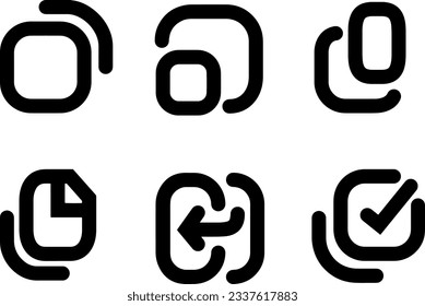 Copy Icon Set Sign symbol vector