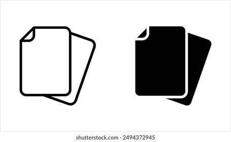 Copy icon set. Vector Illustration in line style design for website design, app, UI. vector illustration on white background.