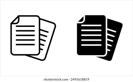 Copy icon set. Vector Illustration in line style design for website design, app, UI. vector illustration on white background.