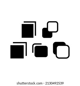 Copy Icon Set Vector Symbol Design Illustration