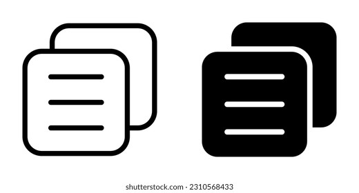 Icono de copia. inicio de sesión para concepto móvil y diseño web. ilustración vectorial