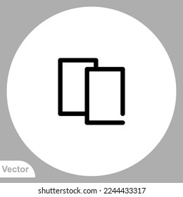 Copy icon sign vector,Symbol, logo illustration for web and mobile