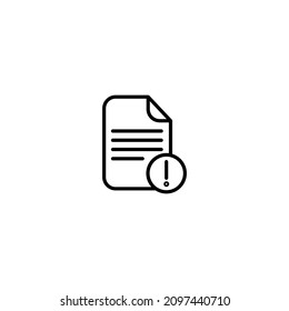 Copy icon, signs icon with exclamation mark icon in outline style on white background, Copy icon and alert, error, alarm, danger symbol. Vector illustration EPS 10
