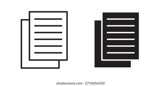 Copiar diseños de Vector de silueta de icono. Trazos editables