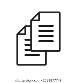 Copy icon Simple thin outline