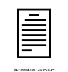 Copy icon in solid and stroke style. A4 sheet with text