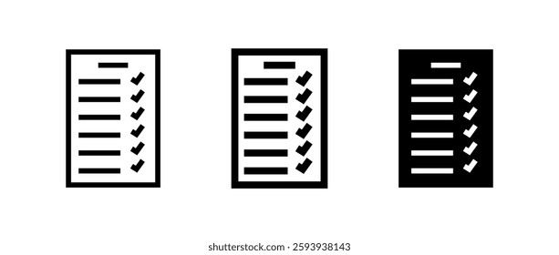Copy icon in solid and stroke style. A4 sheet with text