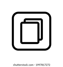 Copy icon with square style