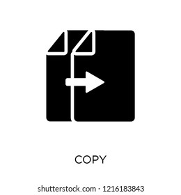 Copy icon. Copy symbol design from Web navigation collection. Simple element vector illustration on white background.