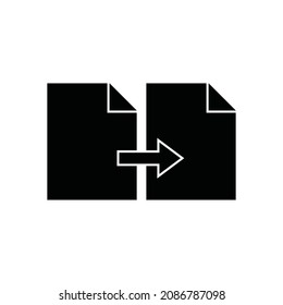 Symbol kopieren. Übertragung, Dokumentenduplizierung - Vektorgrafiken, Zeichen für Design-Elemente, Präsentationen, Websites oder Anwendungen.