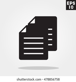 Copy icon in trendy flat style isolated on grey background. Copy symbol for your design, logo, UI. Vector illustration, EPS10.