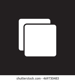 Copy icon vector, clone solid logo illustration, pictogram isolated on black