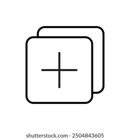 Copy icon vector. Duplicate document icon isolated on white background.