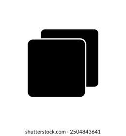 Copy icon vector. Duplicate document icon isolated on white background.