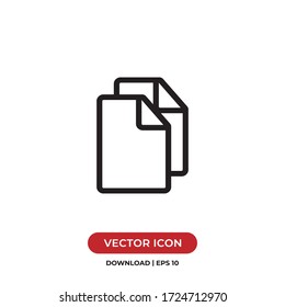 Copiar vector de icono Firma duplicada