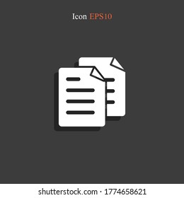 Icono de copia. Ilustración del vector EPS 10.