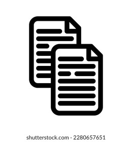 Copy icon vector ilustration, copytext document on white background