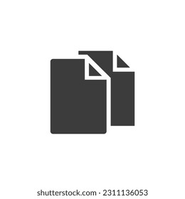 Copy Icon Vector Isolated Black and White Design Graphic