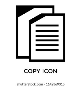 Copy icon vector isolated on white background for your web and mobile app design, Copy logo concept