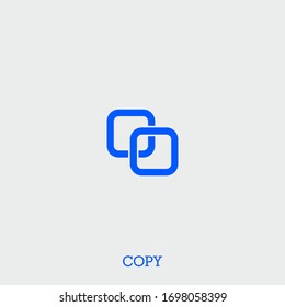 icono de copia. copiar vector en fondo gris