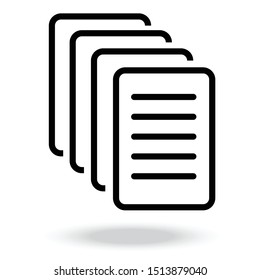 Copy icon vector. paper icon.document icon.