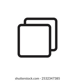 Copy icon Vector set outline