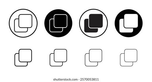 Copy icon Vector set outline