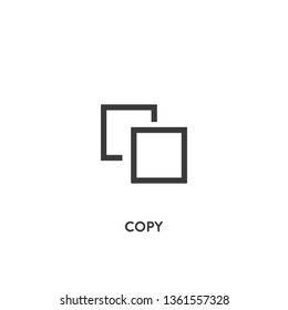 copy icon vector. copy sign on white background. copy icon for web and app