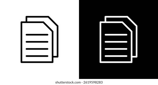 Símbolo de Vector de icono de copia en estilo plano de moda