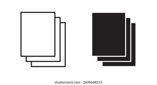 Copy icons graphics set vectors