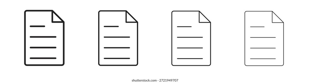Diseño de Vector negro de contorno de iconos de copia. Línea con trazo editable.